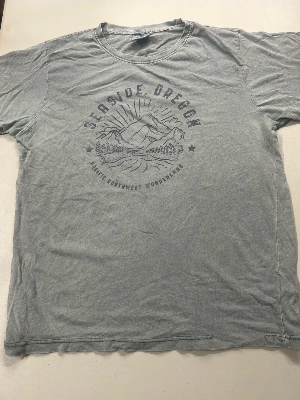 Seaside Oregon Pacific Northwest Wonderland Graphic T-Shirt Gray XL